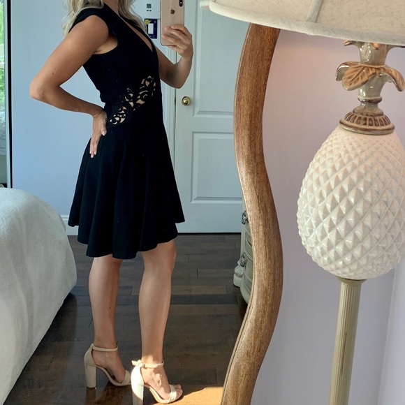 French Connection Fit n Flare Dress with Cut Outs - Picture 6 of 8